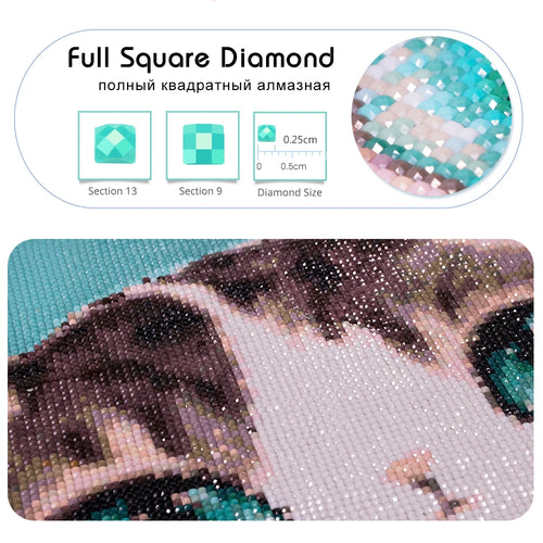 HUACAN Customizable Diamond Mosaic With Your Own Photo Diamond