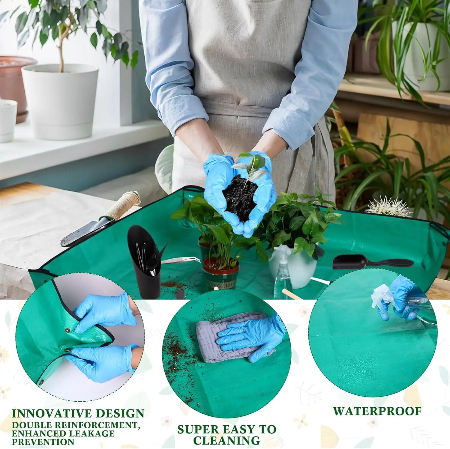 1PCS Plant Repotting Mat 50-100cm Thickened Waterproof For Indoor