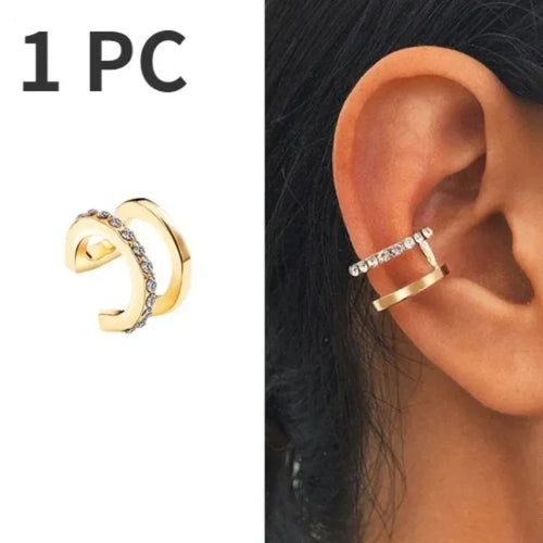 1Pc Hot Sale Cute Metal Leaf Earcuff Clips On Earring for Women Girls,