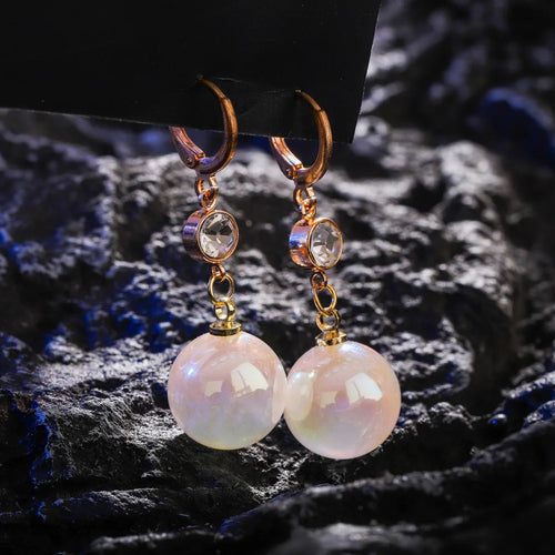 2022 New Trend Simulation Pearl Long Earrings Women's Flower