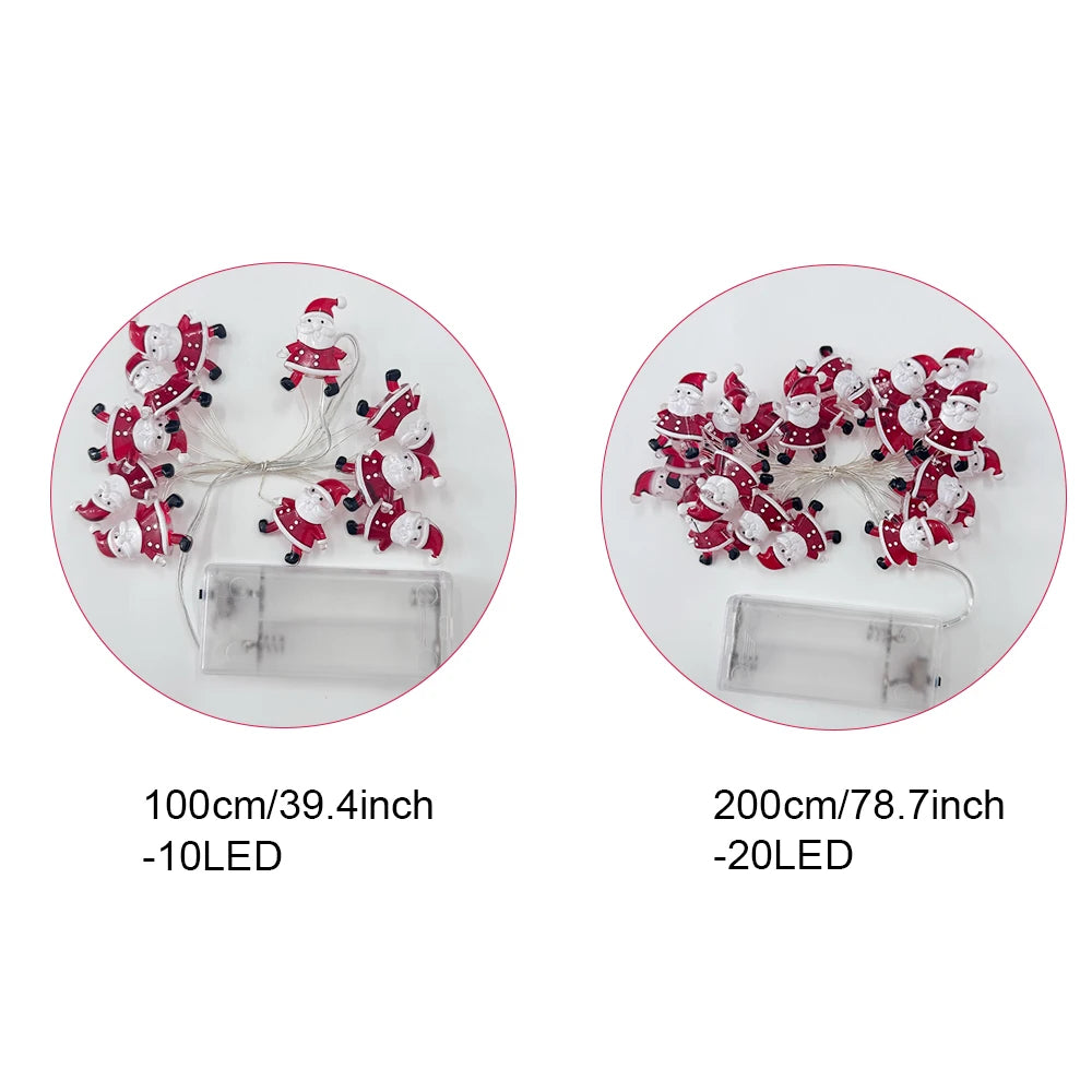 Runtowo Santa Claus Snowman LED Light String Christmas Decoration For