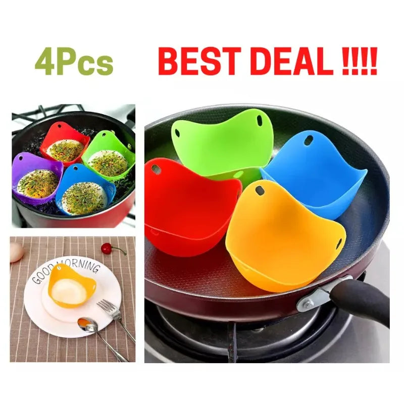 Egg Steamer Silicone Egg Poacher Pods Cooking Tool for Microwave Air