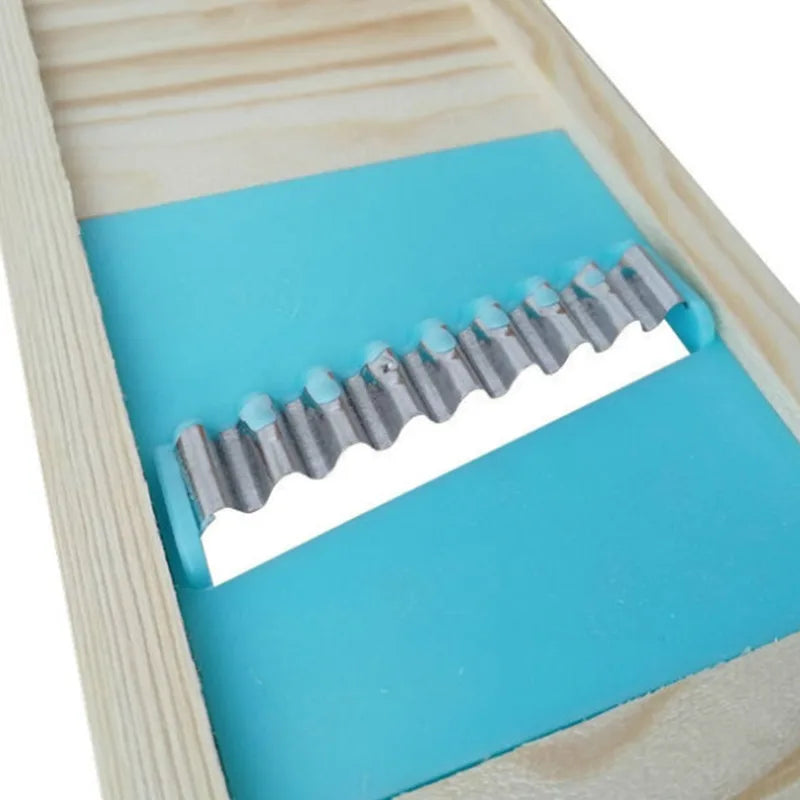 Fries Grid Stainless Potato Grid Steel Potato Kitchen Wooden Home Chip