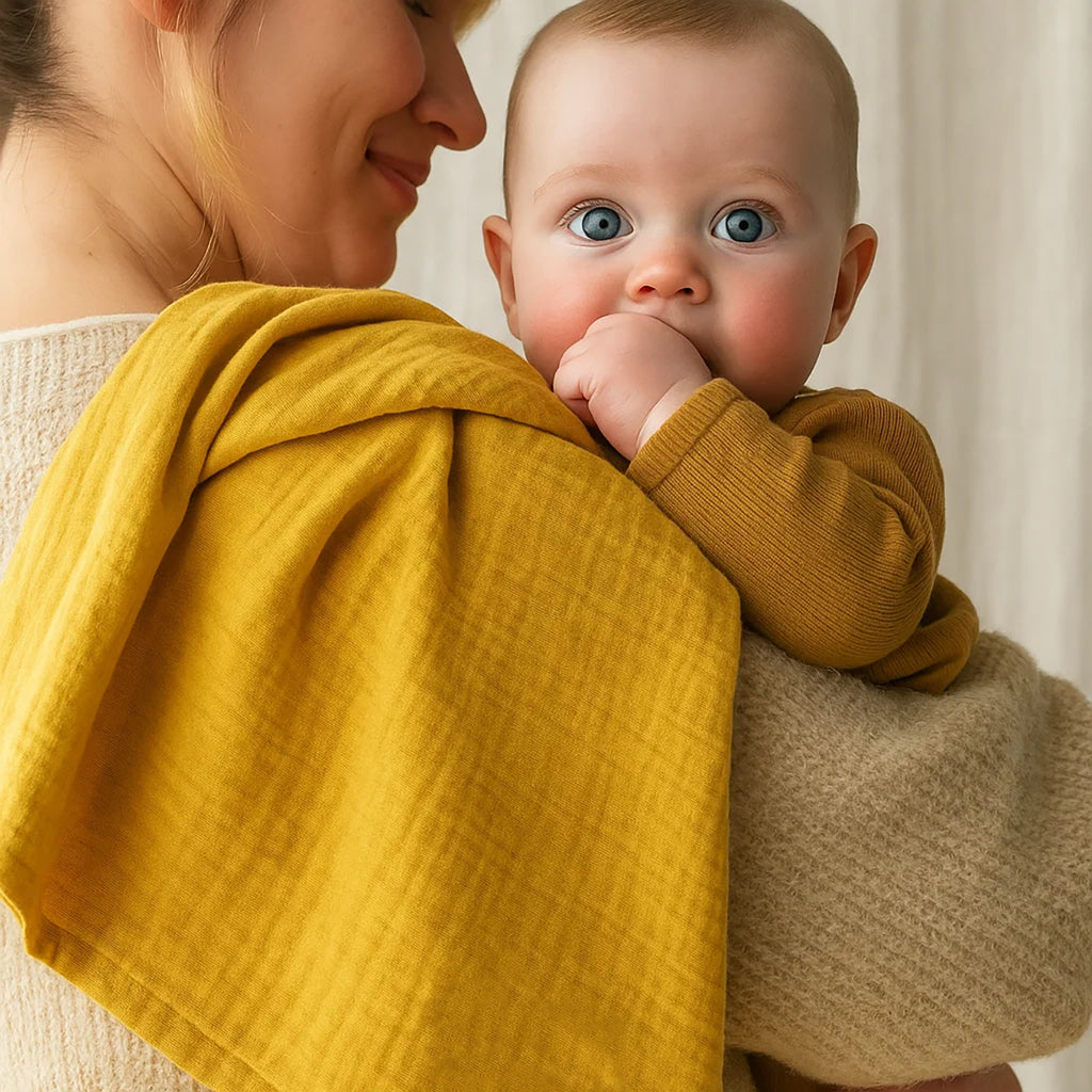 Maxi Organic Cotton Swaddles - Honey