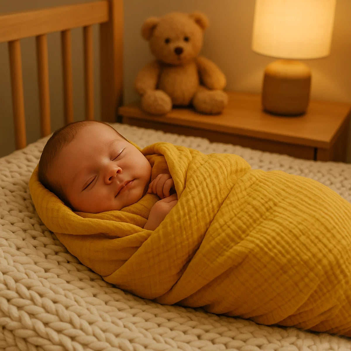 Maxi Organic Cotton Swaddles - Honey
